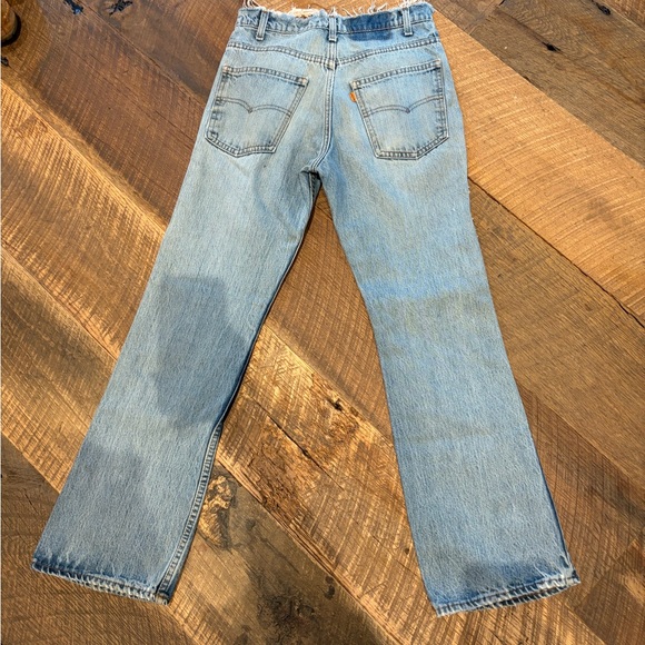 Vintage Levi's Orange Tab Straight Leg Jeans with Pastel Patchwork - Picture 3 of 4